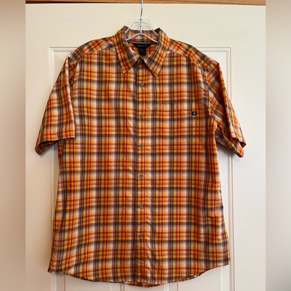 Marmot Other - Men’s Marmot orange plaid shirt sleeve button down shirt. Size medium